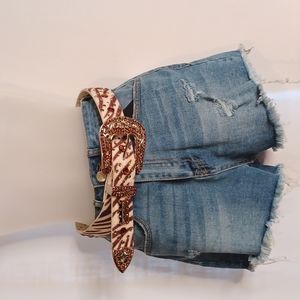 Adorable western style genuine leather  belt